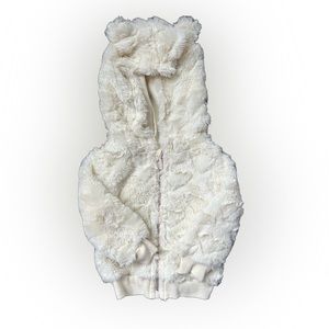 Tahari Baby White Faux Fur Jacket